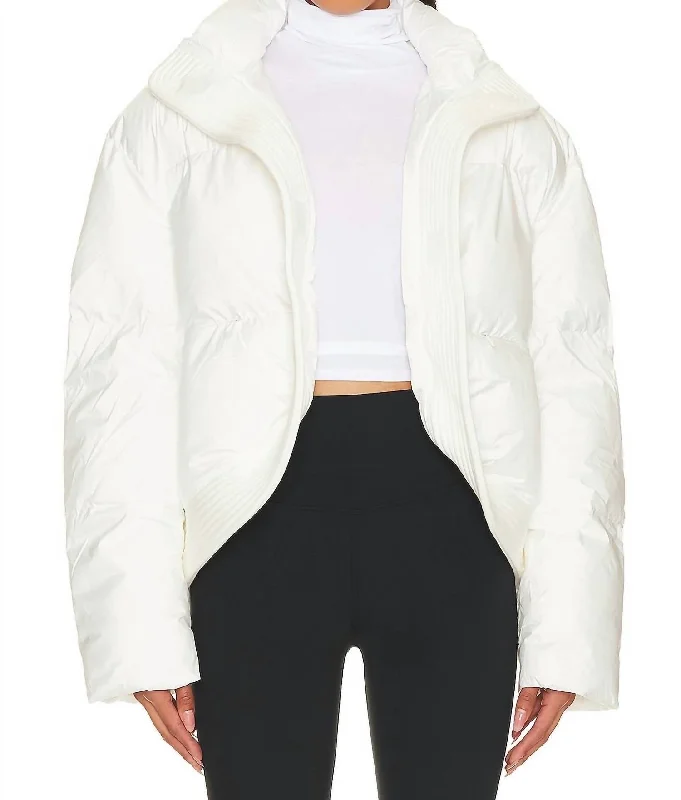 Quick Sale Annika Puffer Jacket In Ivory