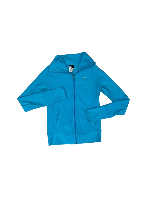 Blowout Deals Athletic Jacket By Nike Apparel In Blue, Size: Xs