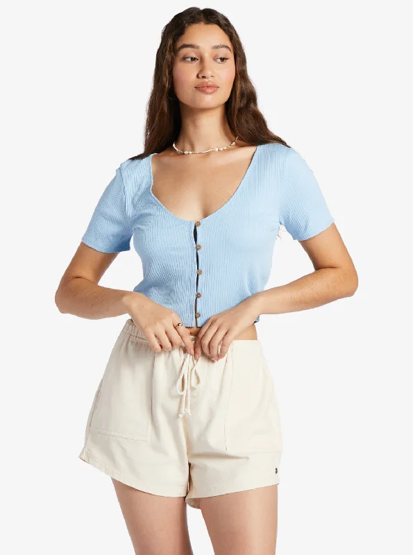 Deal Dash Born With It Crop Top - Clear Sky