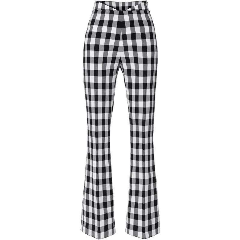 CHECKED TROUSERS "LEXI" IN BLACK/WHITE