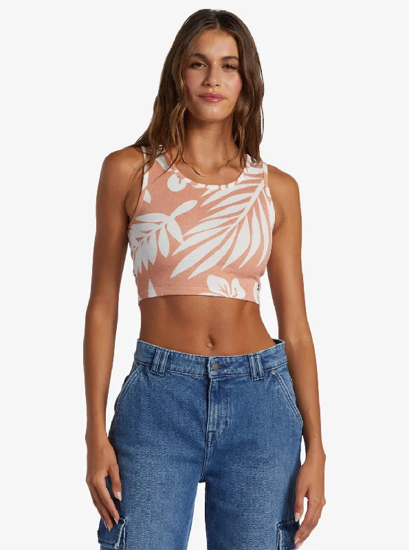 Limited Edition Good Keepsake Crop Top - Cafe Creme Palmeria