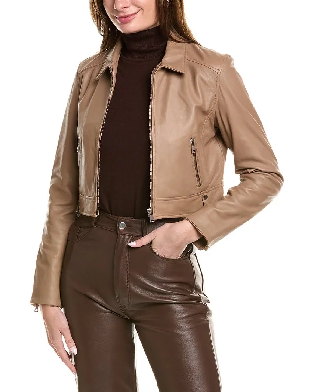 Massive Deals LAMARQUE Sacha Leather Moto Jacket