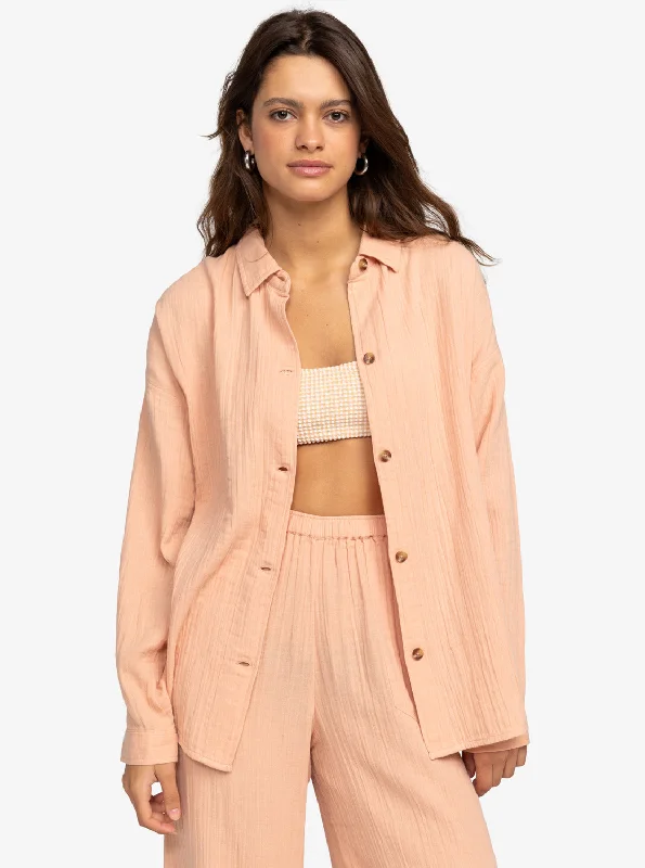 Act Fast Morning Time Long Sleeve Shirt - Cafe Creme