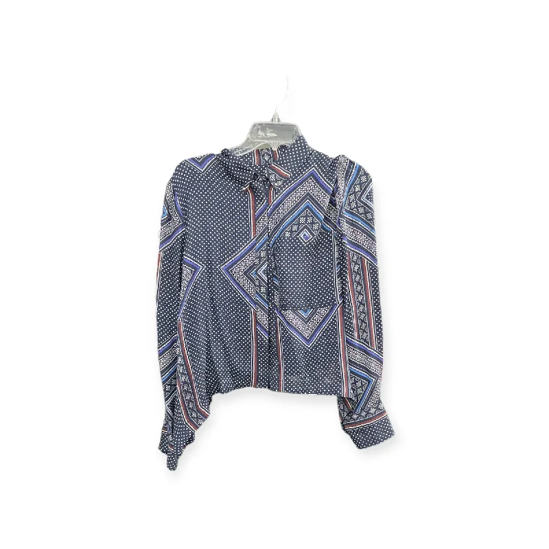 Major Savings Navy Blouse Designer Derek Lam, Size 12