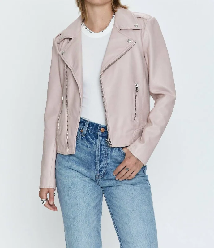 Unbeatable Prices Nicolette Mod Moto Jacket In Mellow Rose