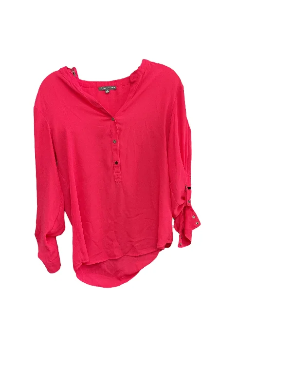 Value Deals Pink Top Long Sleeve Adrianna Papell, Size S