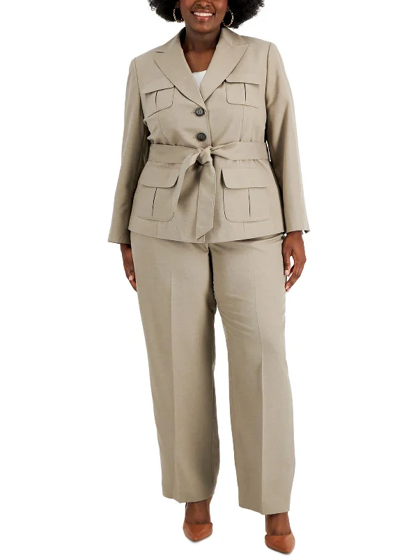 Discount Days Plus Womens 2PC Polyester Pant Suit