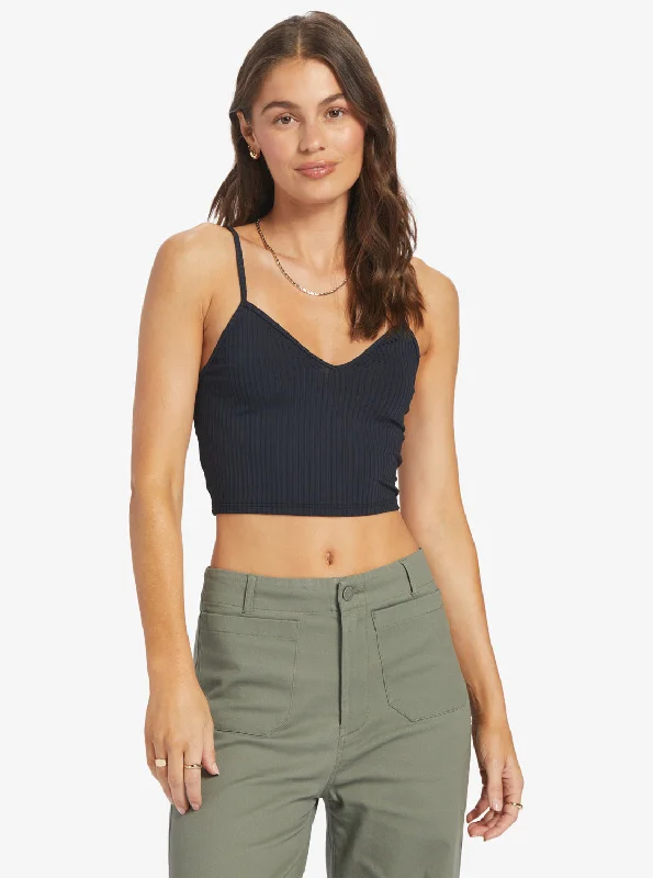 Price Reduction Roxy Brami Solid Cami Top - Anthracite