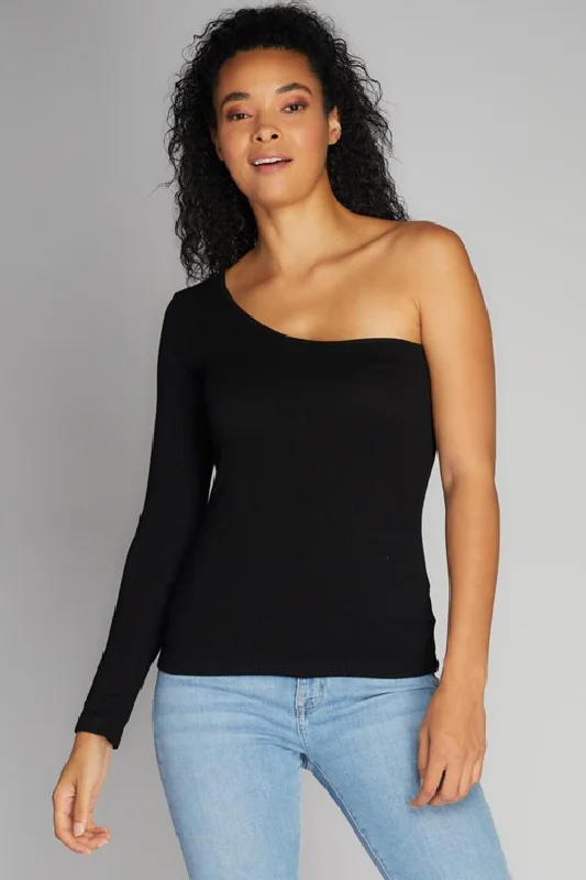 Lowest Price Seamless Rib One Shoulder Top