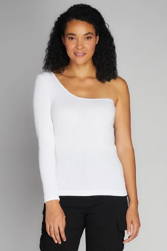 Low Prices Seamless Rib One Shoulder Top