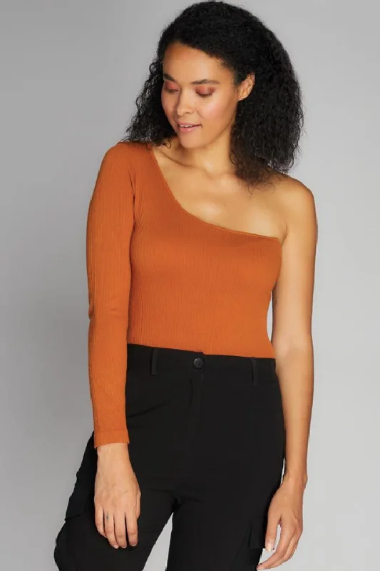 Major Savings Seamless Rib One Shoulder Top