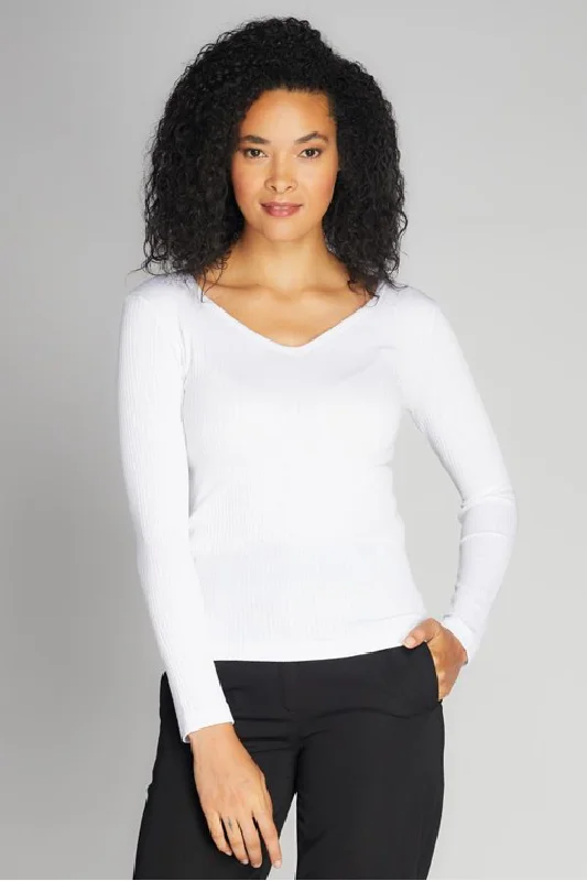 Final Markdown Seamless Rib V-Neck Top
