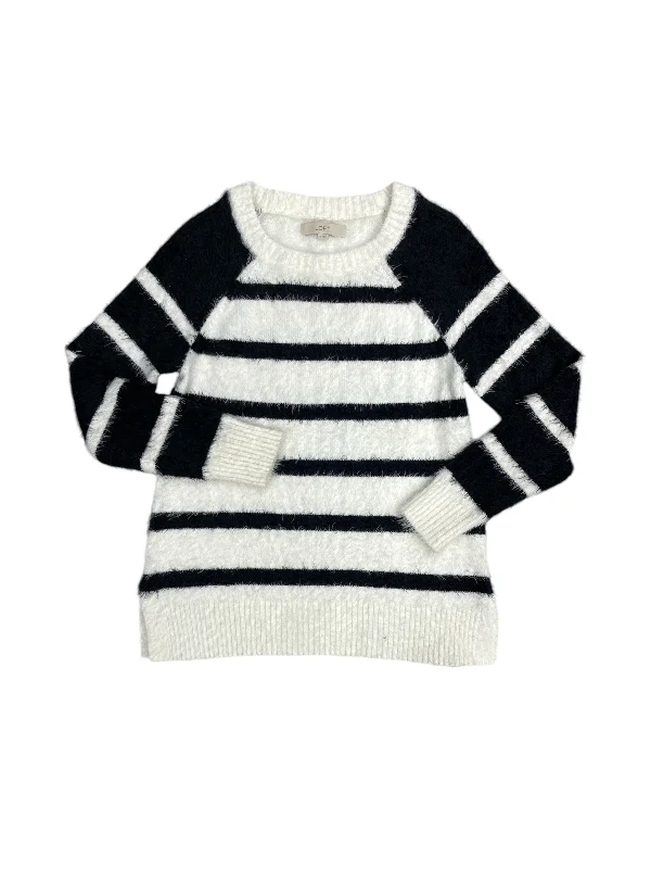 Sweater By Loft In Black & White, Size: S