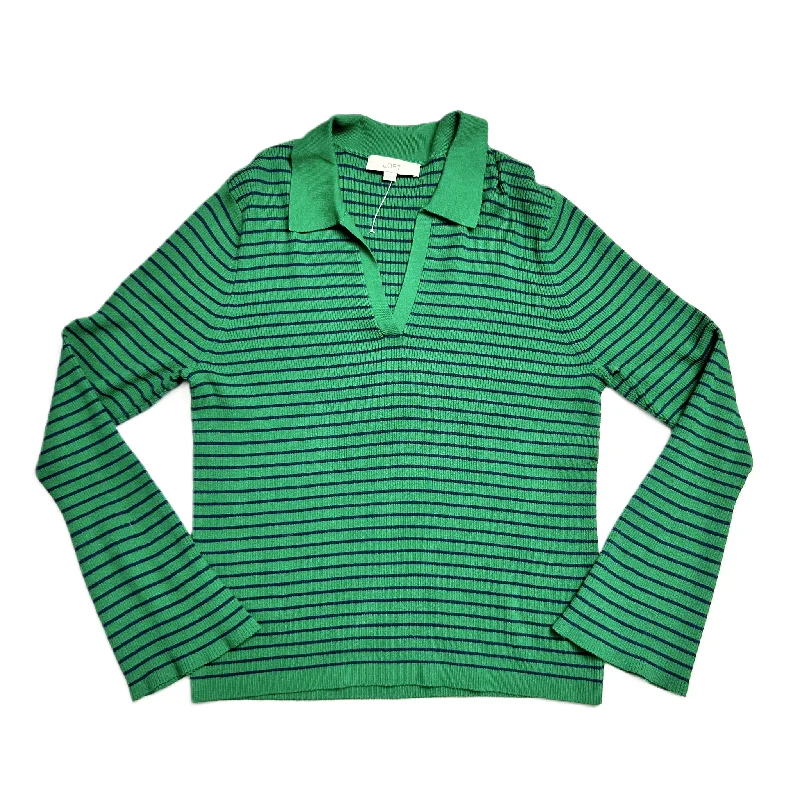 Sale Event Sweater By Loft In Blue & Green, Size: Xxl