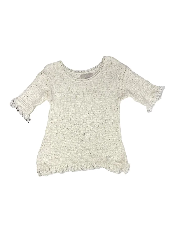 Final Clearance Sweater By Loft In Cream, Size: Xs