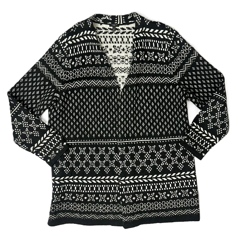 Lowest Price Sweater Cardigan By Talbots In Black & White, Size: 2x