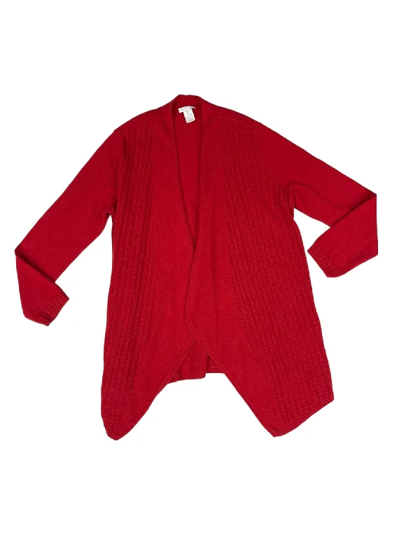 Weekend Deal Sweater Cardigan Cashmere By J. Jill In Red, Size: M