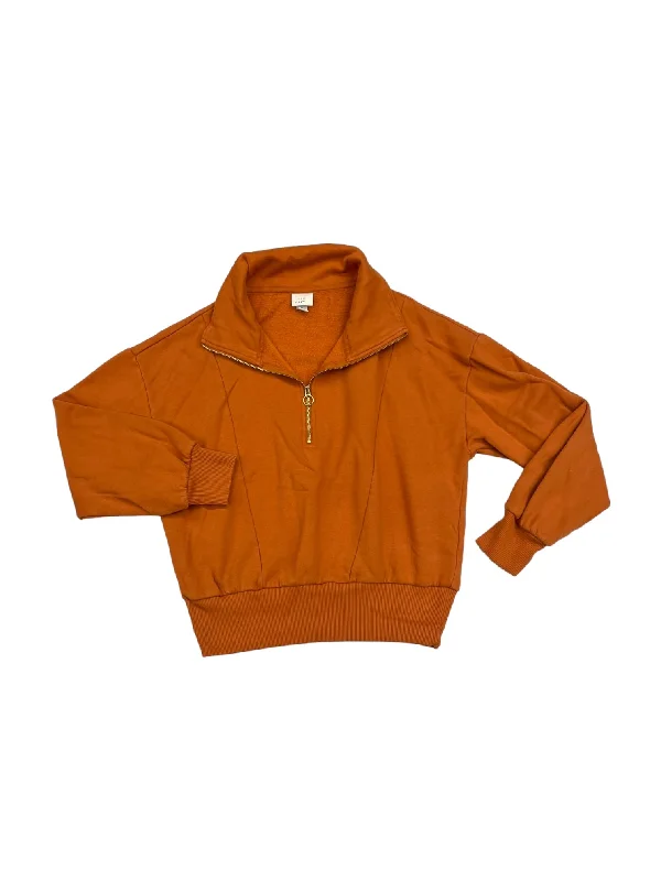 Super Bargain Sweatshirt Crewneck By A New Day In Orange, Size: M
