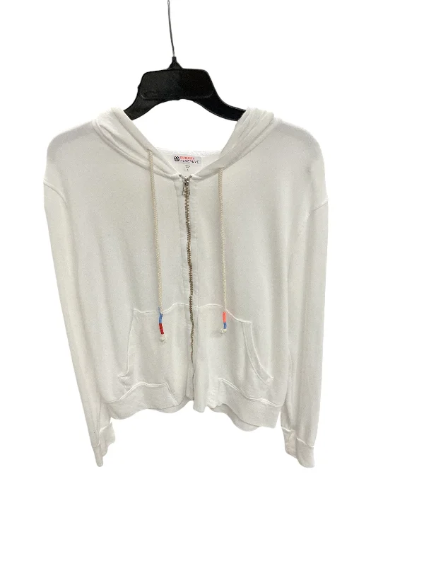 Sweatshirt Hoodie By Sundry In White, Size: M