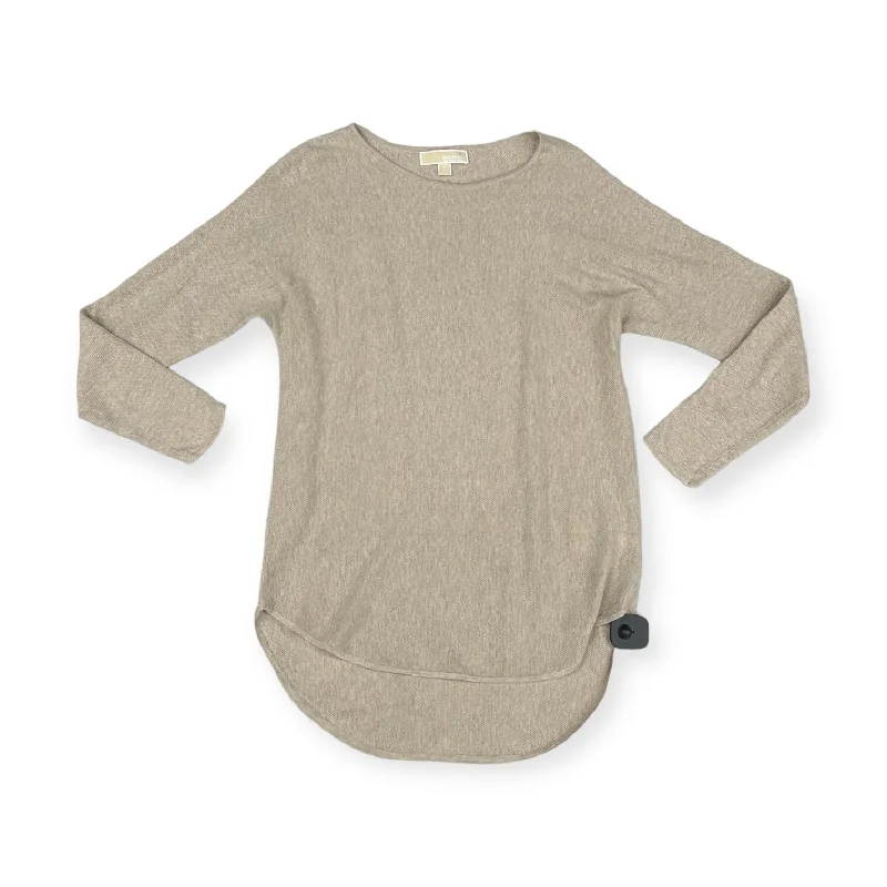 Seasonal Sale Top 3/4 Sleeve By Michael By Michael Kors In Tan, Size: S