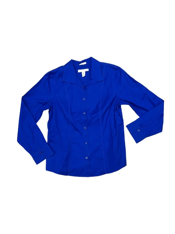 Must-Have Deals Top Long Sleeve By Chicos In Blue, Size: 0