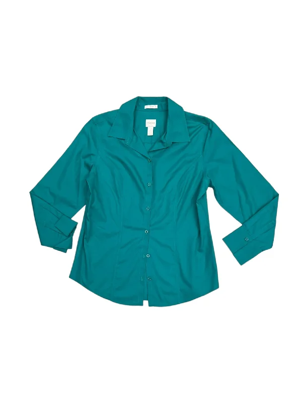 Today's Special Top Long Sleeve By Chicos In Green, Size: 0
