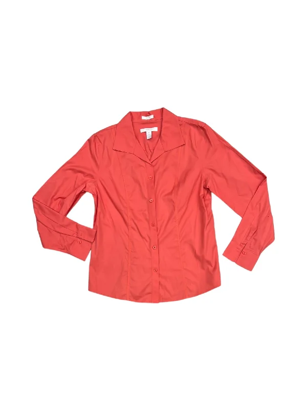 Act Fast Top Long Sleeve By Chicos In Orange, Size: 0