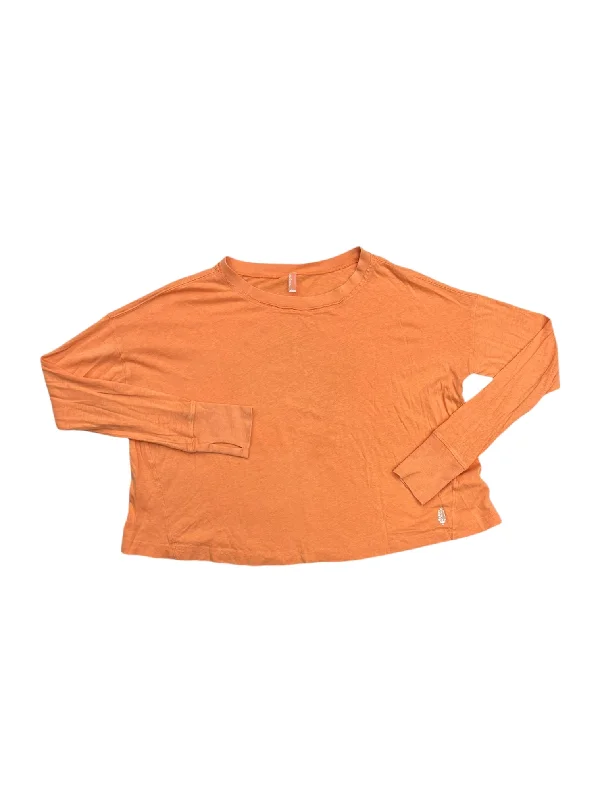 Top Long Sleeve By Free People In Orange, Size: Xs