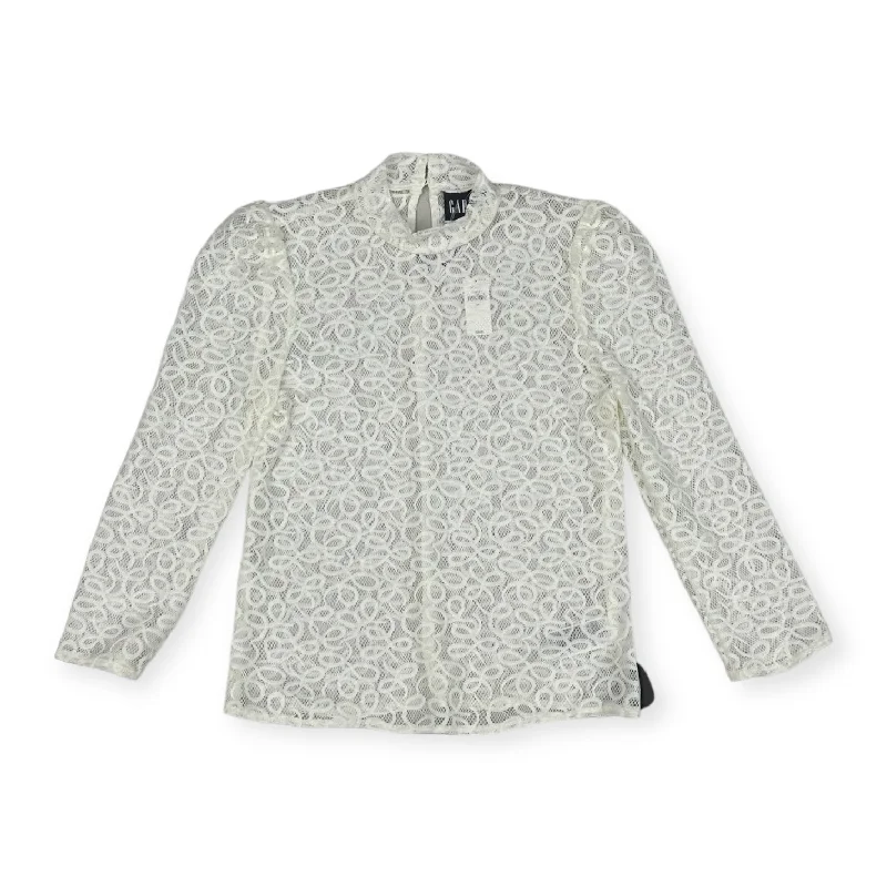 Doorbuster Deal Top Long Sleeve By Gap In Ivory, Size: Xs