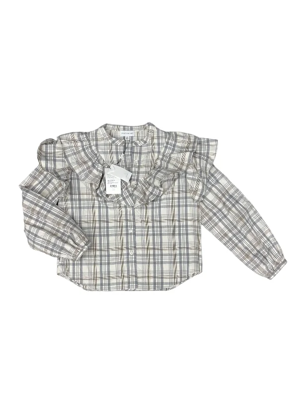 Savings Galore Top Long Sleeve By Something Navy In Polkadot Pattern, Size: Xs