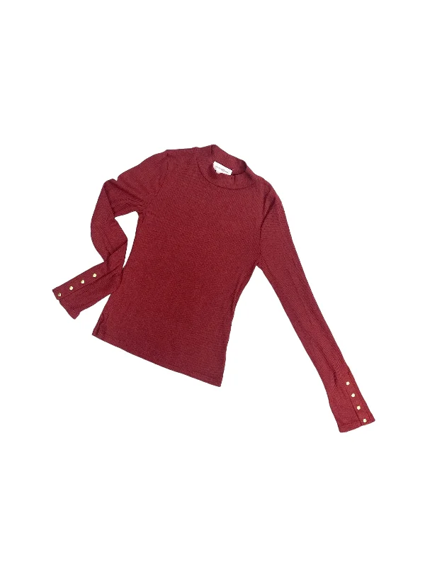 Online Only Top Long Sleeve By Treasure And Bond In Red, Size: S