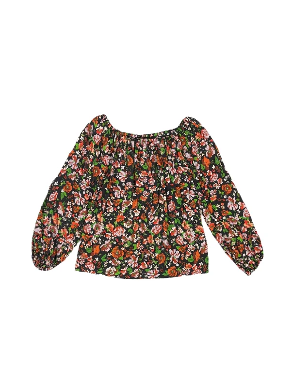 Price Drop Alert Top Long Sleeve By Zara In Floral Print, Size: Xs