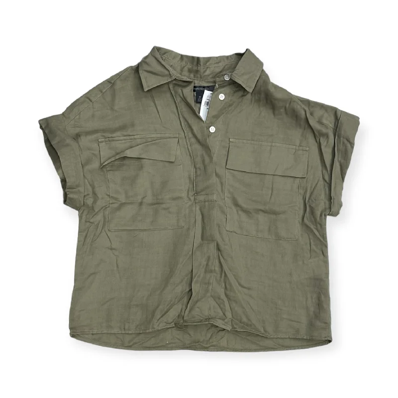 Fantastic Offers Top Short Sleeve By Banana Republic In Green, Size: Xs