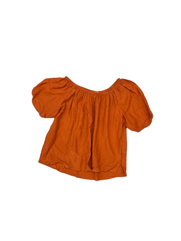 Big Savings Top Short Sleeve By Loft In Orange, Size: S