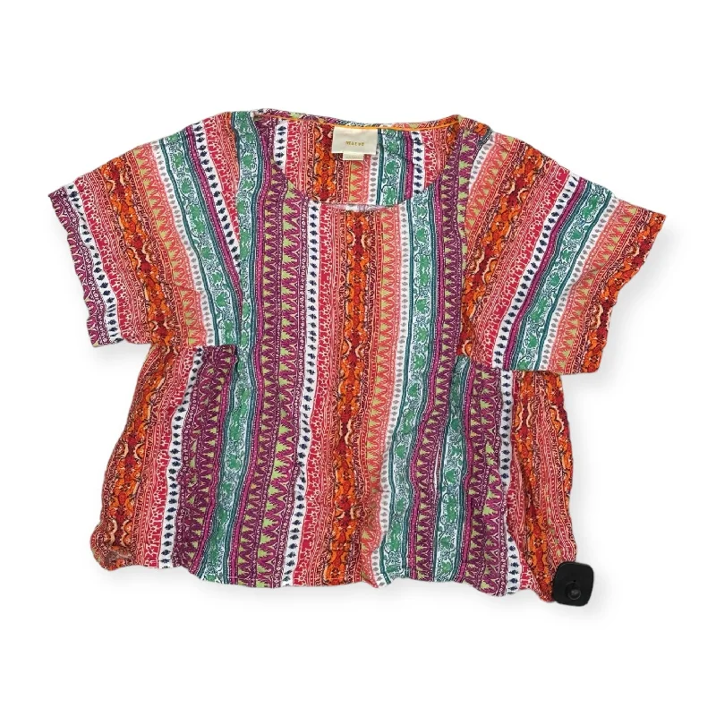 Steals and Deals Top Short Sleeve By Maeve In Multi-colored, Size: Xs