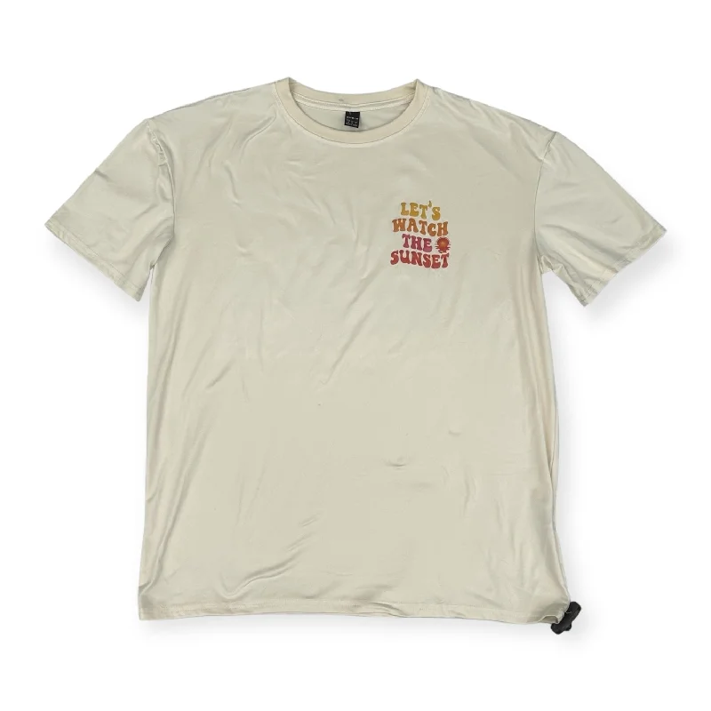 Limited Edition Top Short Sleeve By Shein In Yellow, Size: M