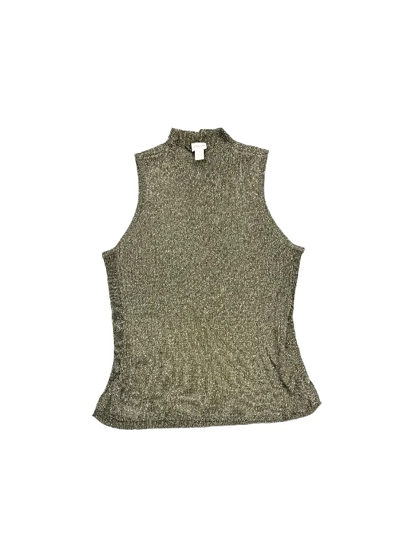Lowest Price Top Sleeveless By Chicos In Gold, Size: L