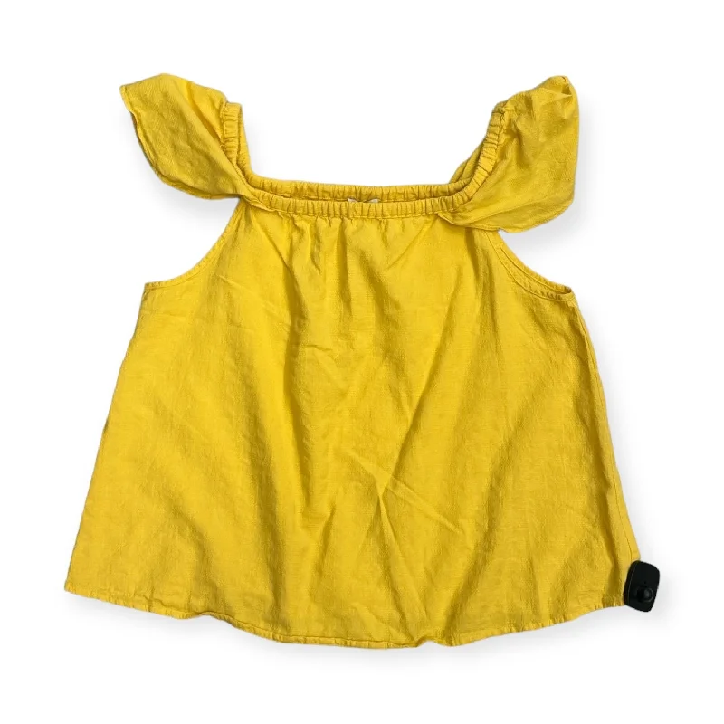 Limited Availability Top Sleeveless By J. Crew In Yellow, Size: S
