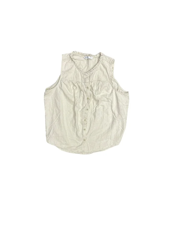 Low Prices Top Sleeveless By Sonoma In Cream, Size: 1x
