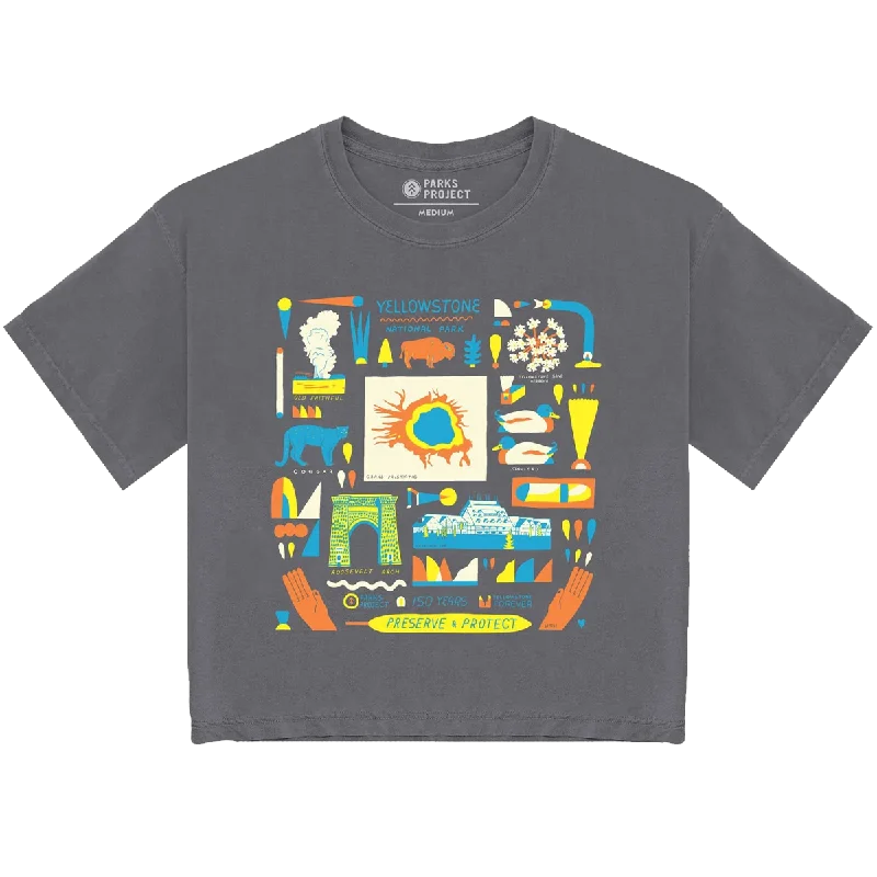 Deal Dash Women's Yellowstone NP 150th Anniversary Boxy Tee