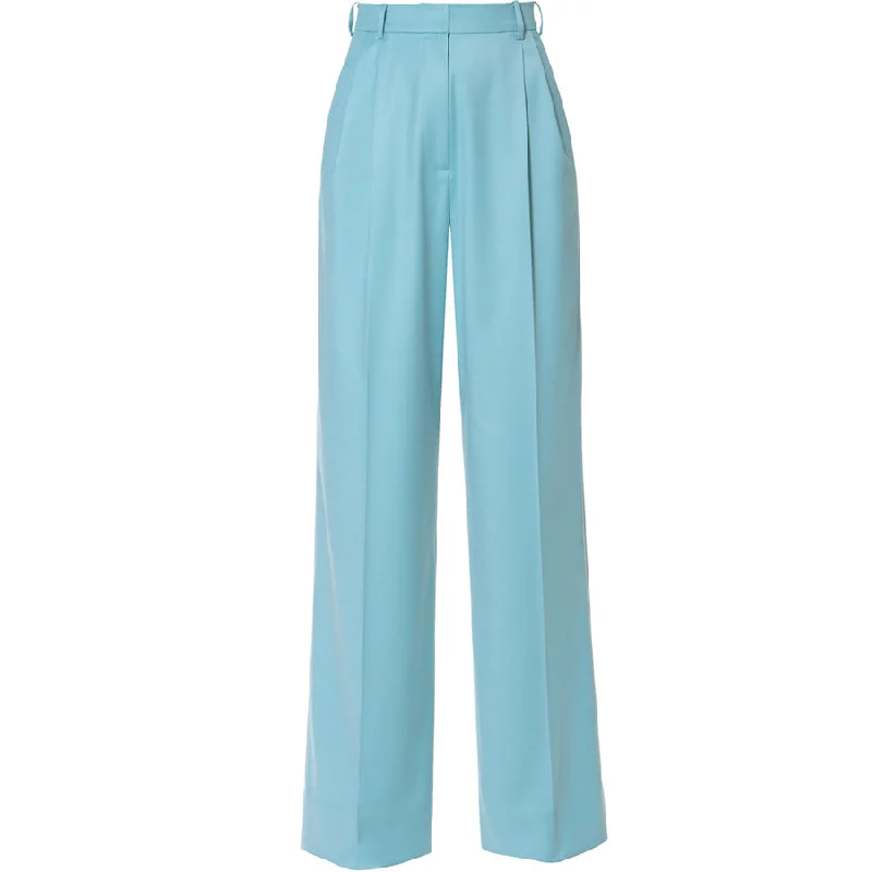 WIDE HIGH-WAISTED PANTS "GWEN" IN BLUE