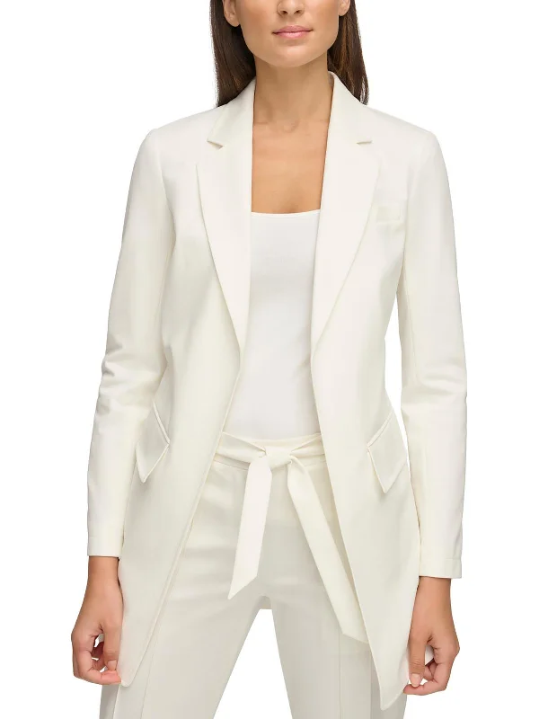 Today's Special Womens Solid Cotton One-Button Blazer
