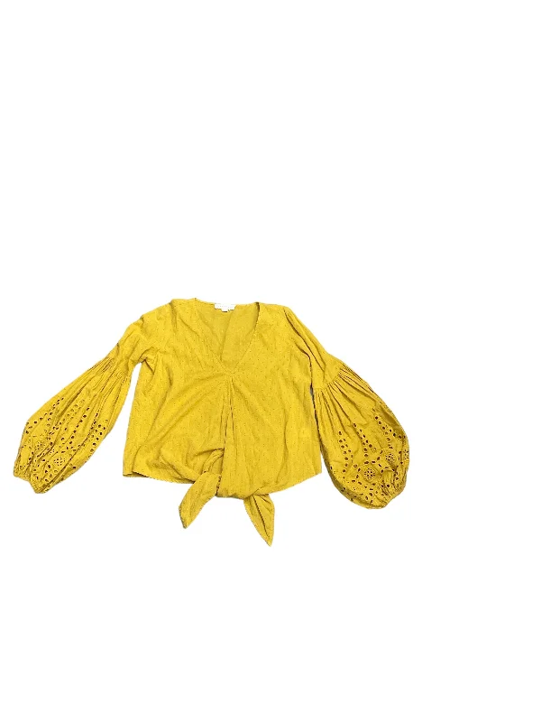 Super Deal Yellow Top Long Sleeve Lovestitch, Size S