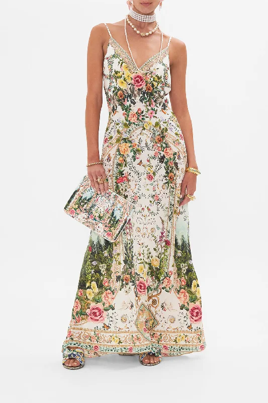 Today Only V NECK FULL LENGTH BIAS SLIP DRESS RENAISSANCE ROMANCE