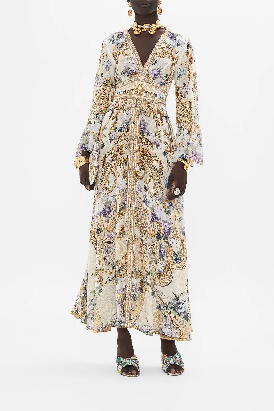 Must-Have Deals SHAPED WAISTBAND DRESS WITH RUFFLE SLEEVE PALAZZO PLAY DATE