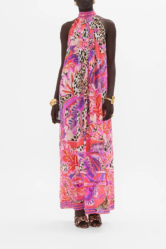 TIME-Limited Offer TIE NECK LONG DRESS VIOLA VINTAGE