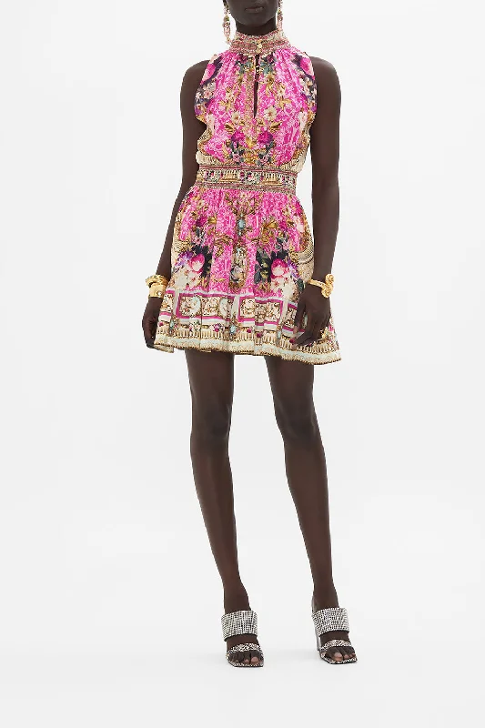 Markdowns HIGH NECK SLEEVELESS MINI DRESS CALL OF THE CANAL