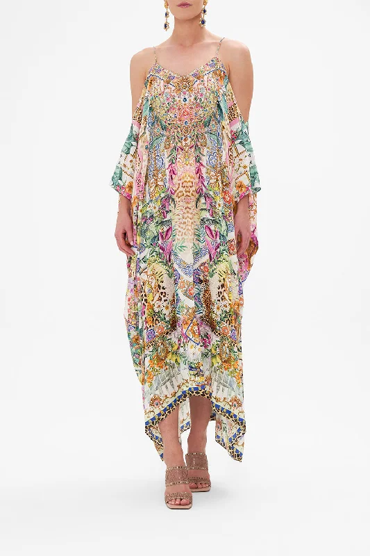 Can't Miss SHOESTRING STRAP KAFTAN FLOWERS OF NEPTUNE