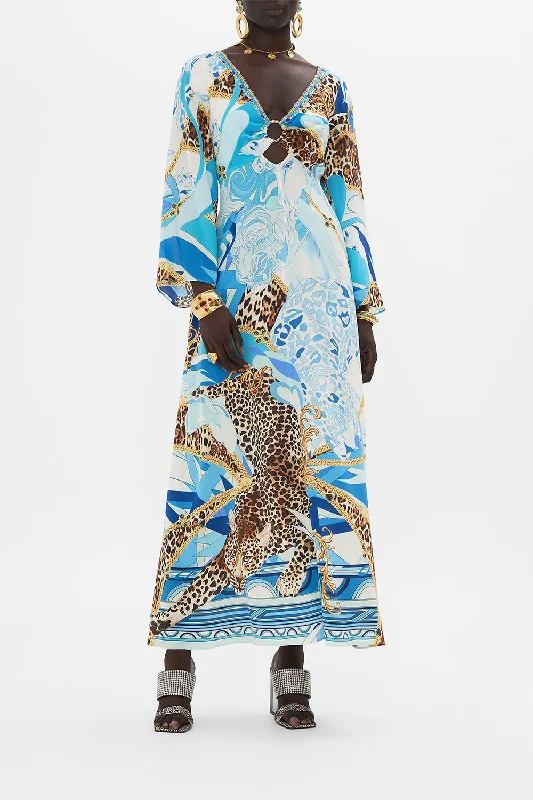 Special Price HARDWARE BIAS DRESS SKY CHEETAH