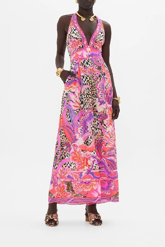 Unbeatable Prices HALTERNECK JUMPSUIT WITH TIE NECK VIOLA VINTAGE